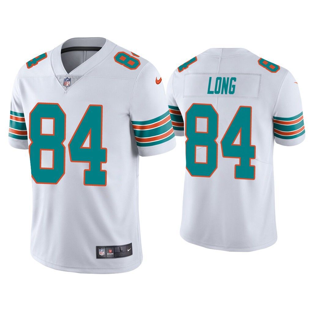 Men Miami Dolphins #84 Hunter Long Nike White Vapor Limited NFL Jersey->miami dolphins->NFL Jersey